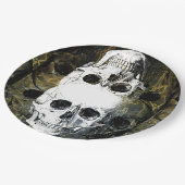 Halloween Horror - 3 Skulls Graffiti Burst Pappteller (Schrägansicht)