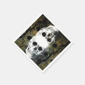 Halloween Horror - 3 Skulls Graffiti Burst Serviette (Ecke)