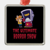 Halloween - Horror auf Tankstelle anzeigen Ornament Aus Metall (Vorne)