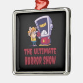 Halloween - Horror auf Tankstelle anzeigen Ornament Aus Metall (Links)