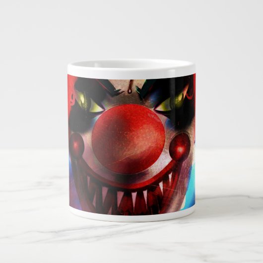 Halloween Horror Beängstigend Clown Personalisiert Jumbo-Tasse (Vorderseite)