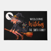 Halloween Horror Black Cat Fullmoon Fußmatte (Vorderseite)