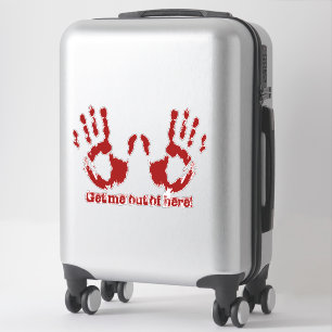 Halloween Horror Bloody Handprints Bloodcolor Aufkleber