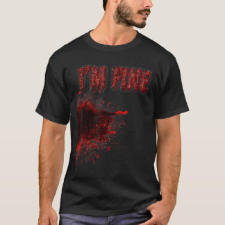 Halloween-Horror-Blutfleck-Wunde-Blut-Verletzung I T-Shirt