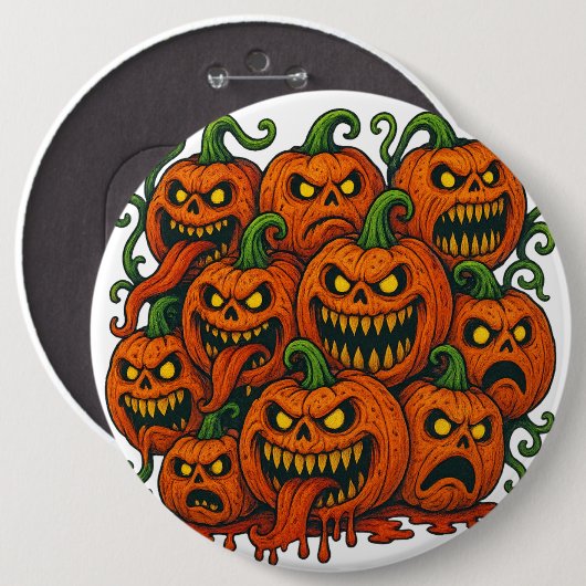 Halloween-Horror Button (Vorne & Hinten)