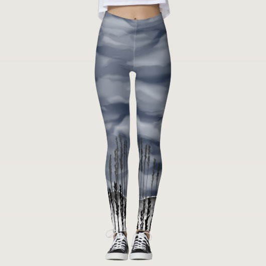 Halloween Horror Creepy Cornfield Leggings (Vorderseite)