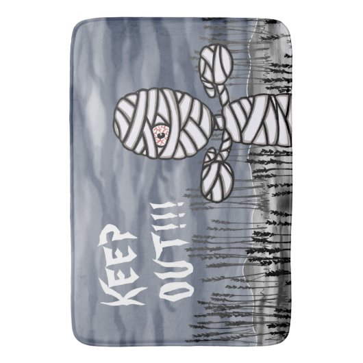 Halloween Horror Creepy Mummy Bath Mat Badematte (Vorderseite Vertikal)