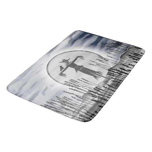 Halloween Horror Creepy Scarecrow Bath Mat Badematte (Schrägansicht)