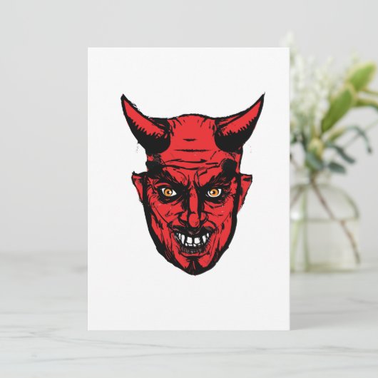 Halloween Horror Devil Gift Karte (Stehend Vorderseite)