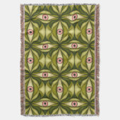 Halloween Horror Eyes Green Creepy Witchy Goth Decke (Vorderseite Vertikal)