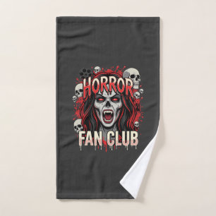 Halloween-Horror-Fan-Club-Vampir-Schädel Handtuch