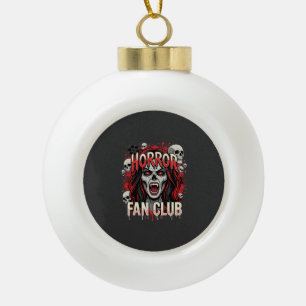 Halloween-Horror-Fan-Club-Vampir-Schädel Keramik Kugel-Ornament