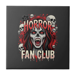Halloween-Horror-Fanclub-Vampir-Schädel Fliese