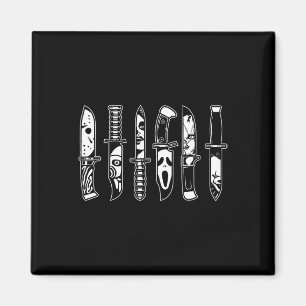 Halloween-Horror Filmfiguren in Knives Beängstigen Magnet