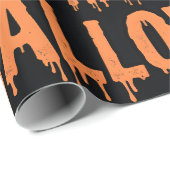 Halloween Horror Hexe mit Roten Augen Geschenkpapier (Rolleneckpunkt)