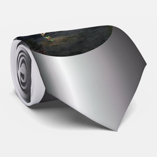 Halloween Horror House Krawatte (Gerollt)