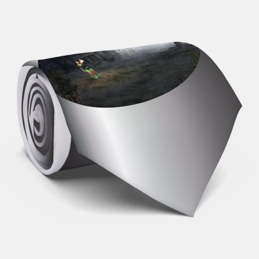 Halloween Horror House Krawatte (Gerollt)