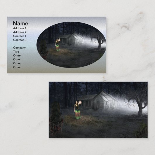 Halloween Horror House Visitenkarte (Vorne/Hinten)