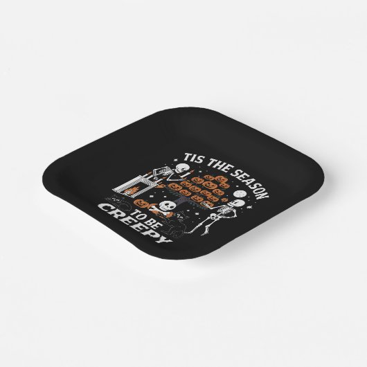 Halloween-Horror ist die Jahreszeit gruselig Pappteller (Gewinkelt)