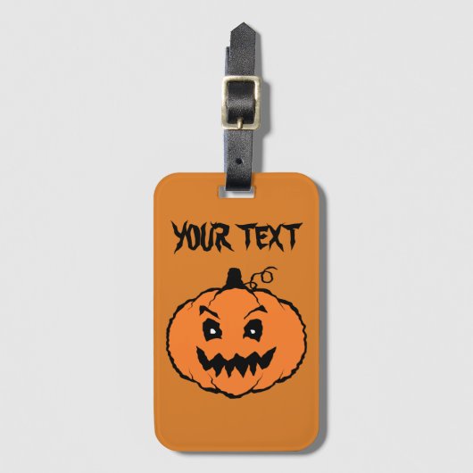 Halloween Horror Kürbis  Gepäckanhänger (Vorderseite Vertikal)