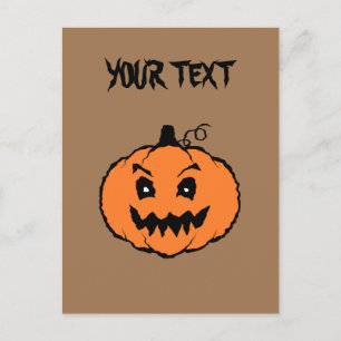 Halloween-Horror-Kürbis Postkarte