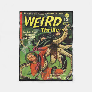 Halloween Horror Monster Vintages Comic Buchreklam Fleecedecke