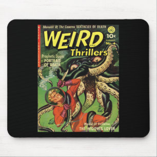 Halloween Horror Monster Vintages Comic Buchreklam Mousepad