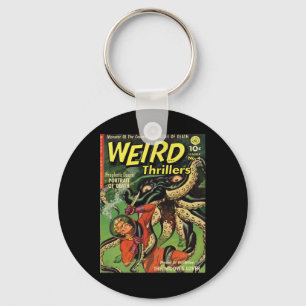 Halloween Horror Monster Vintages Comic Buchreklam Schlüsselanhänger