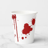Halloween Horror Movie Bloody Handprints Pappbecher (Rückseite)