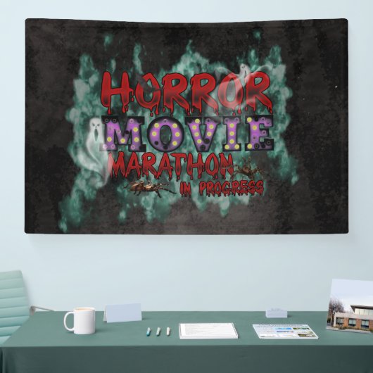 Halloween Horror Movie Marathon In Progress Banner (Messe)