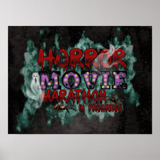 Halloween Horror Movie Marathon läuft Poster (Vorne)