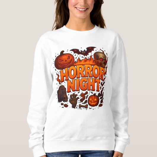 Halloween Horror Night Fire Kleidung Cool Sweatshirt (Vorderseite)