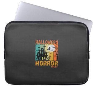 Halloween Horror Night Gruselhaus Vektor_1 Laptopschutzhülle