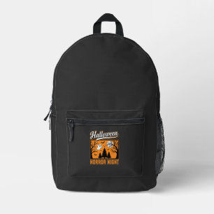 Halloween Horror Night Retro-Geisterwald Bedruckter Rucksack