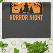 Halloween Horror Night Retro-Geisterwald Geschirrtuch (Gefaltet)