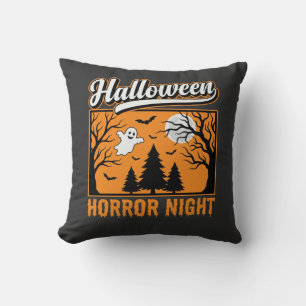 Halloween Horror Night Retro-Geisterwald Kissen