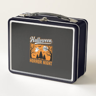 Halloween Horror Night Retro-Geisterwald Metall Brotdose