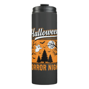 Halloween Horror Night Retro-Geisterwald Thermosbecher