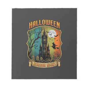 Halloween Horror Night Spukhaus Hexe Vollmond Notizblock