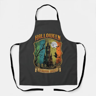 Halloween Horror Night Spukhaus Hexe Vollmond Schürze