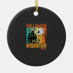 Halloween Horror Night Spukhaus Vektor_1 Keramik Ornament