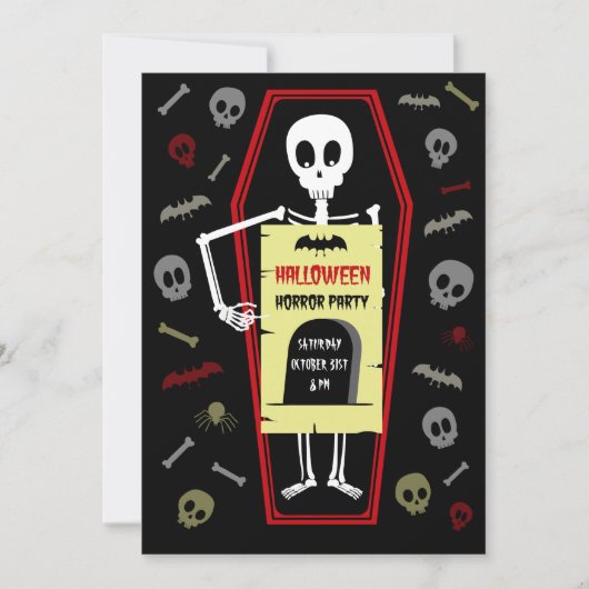 Halloween-Horror-Party Einladung (Vorderseite)