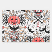 Halloween Horror Pattern Geschenkpapier Set (Vorderseite 3)
