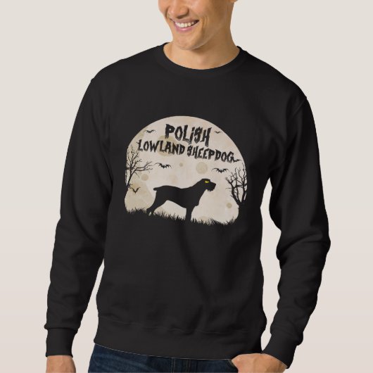 Halloween Horror Polish Lowland Sheepdog Sweatshirt (Vorderseite)