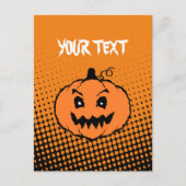 Halloween Horror Pumpkin Gradients Postkarte (Vorderseite)