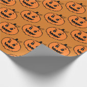 Halloween Horror Pumpkin Pattern Geschenkpapier (Ecke)