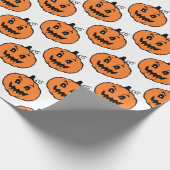 Halloween Horror Pumpkin Pattern Wrapping Paper Geschenkpapier (Ecke)