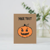 Halloween Horror Pumpkin Postkarte (Stehend Vorderseite)