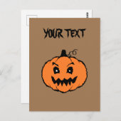 Halloween Horror Pumpkin Postkarte (Vorne/Hinten)