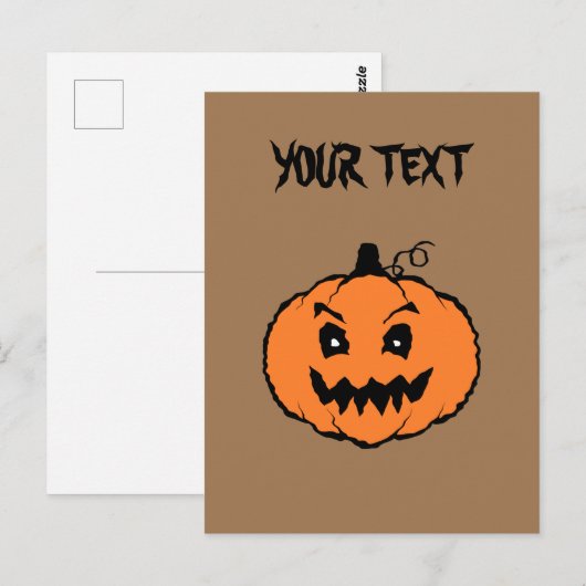 Halloween Horror Pumpkin Postkarte (Vorne/Hinten)